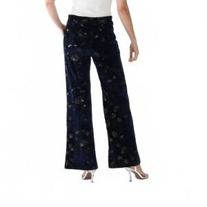 NEW VILAGALLO venus floral sequin velvet pants in terciopelo flor lentejuelas